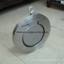 Válvula de retenção de balanço de wafer de disco único de aço inoxidável